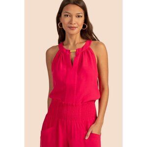 💕TRINA TURK💕 Embassy Top ~ Te Amo Pink Large L NWT